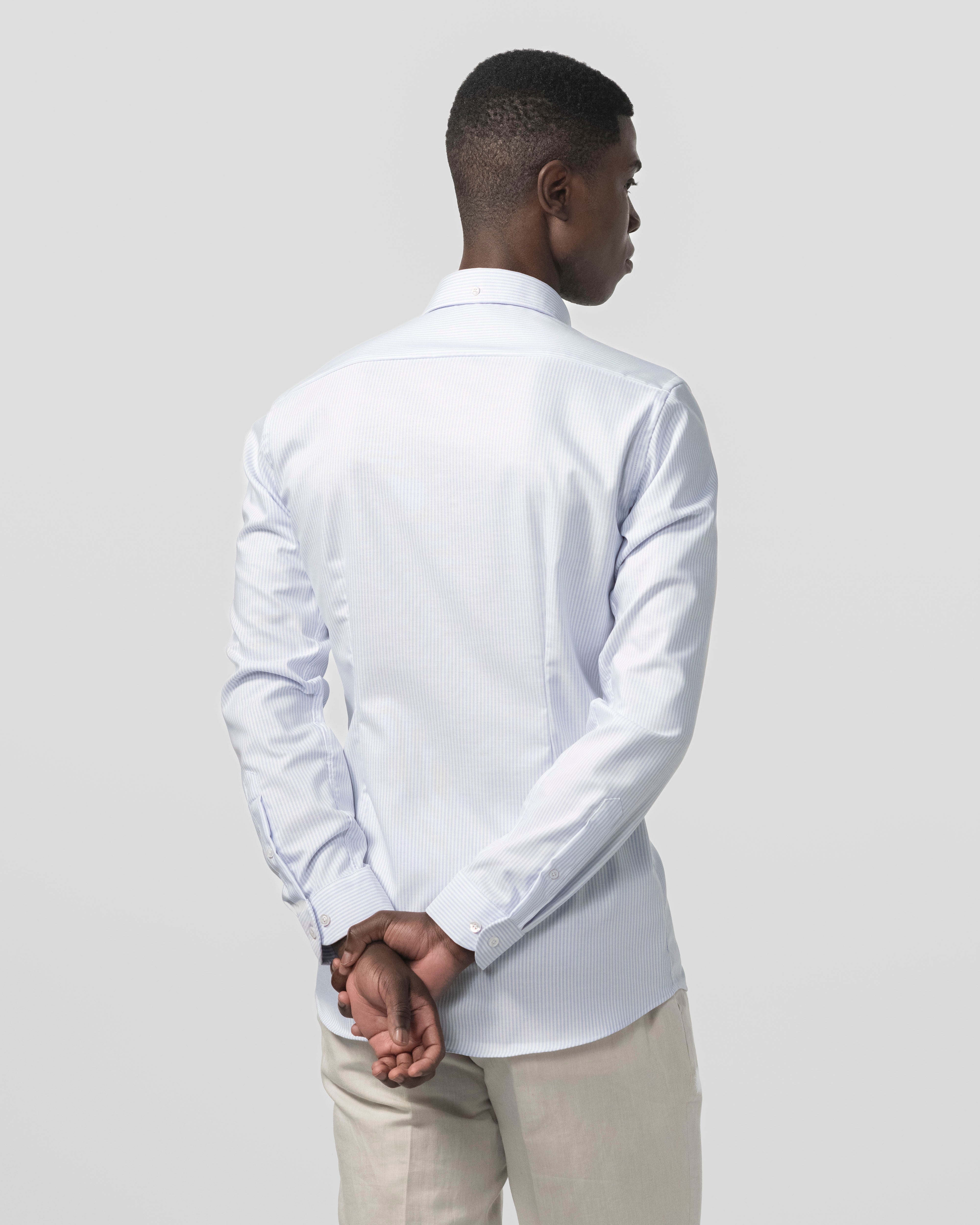 The Founder Light Blue Stripe back